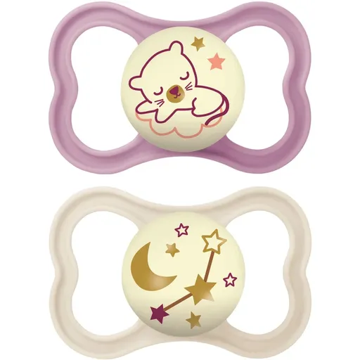 MAM Air Night 6+ months suzetă Girl 2 buc