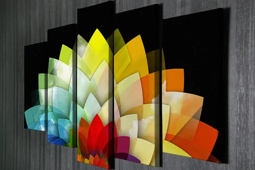 Tablou decorativ, BC58, 70 x 20 cm, Multicolor