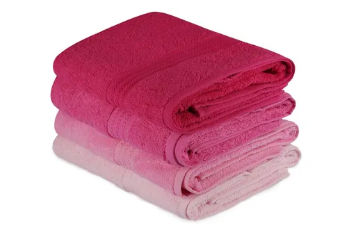 Set prosoape de baie, L'essentiel Maison, Rainbow, Roz deschis / Roz / Trandafir praf / Fuchsia