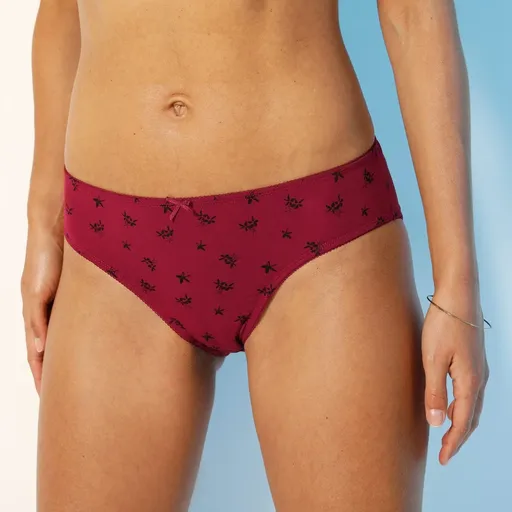 Chiloți midi cu imprimeu "frunze", set de 4