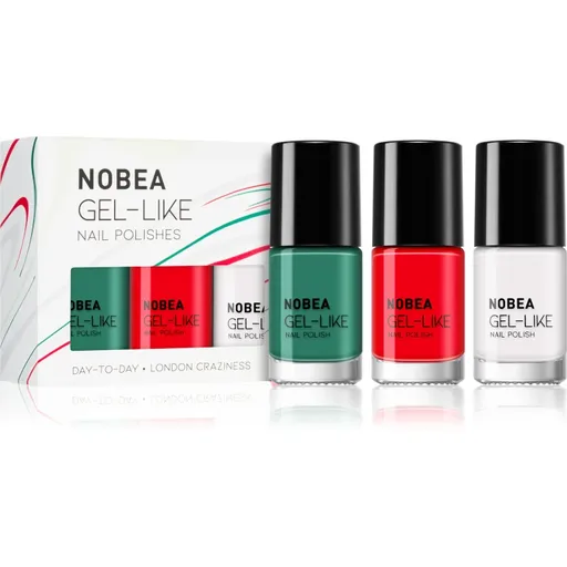 NOBEA Day-to-Day 3-Piece Gel-like Nail Polish set set de lacuri de unghii 3x6 ml