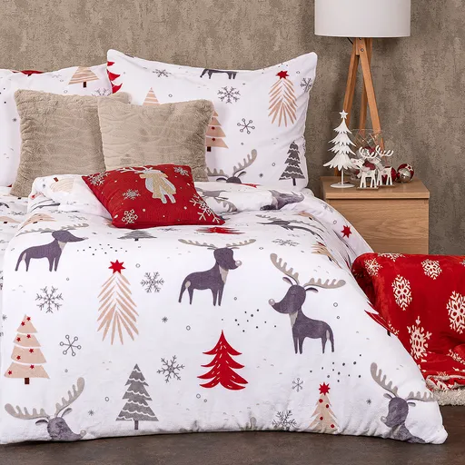 Lenjerie de pat 4Home Cute reindeer microflanel, 140 x 220 cm, 70 x 90 cm