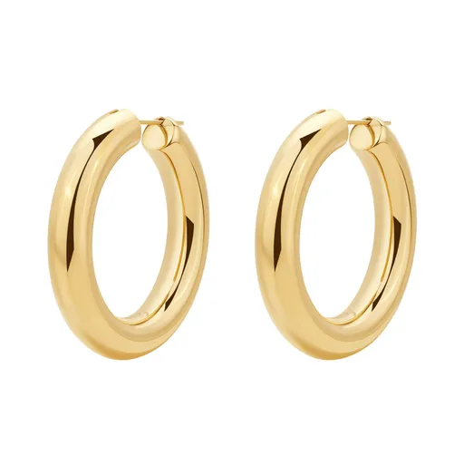 Brosway Cercei atemporali rotunzi din oțel placat cu aur Aura BAU23