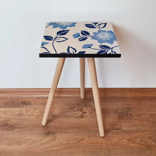 Masuta, Hanah Home, Shp62, 35x42x35 cm, Bleumarin / Albastru / Nurcă