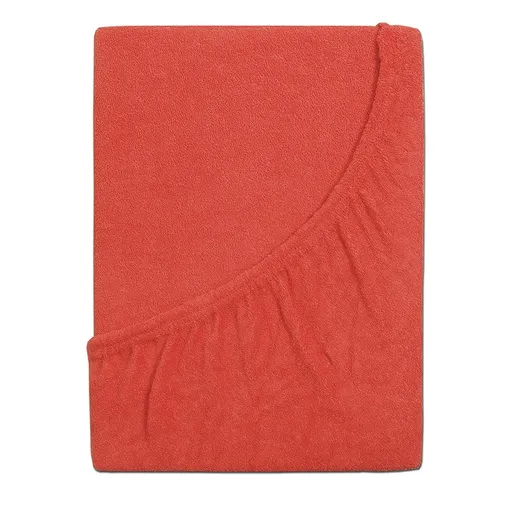 Cearșaf de pat 4Home din frotir Ideal căpșuni , 70x 140 cm, roșu, 70 x 140 cm