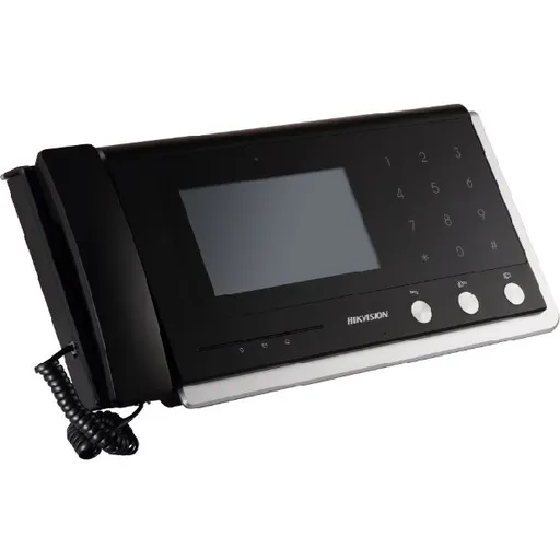 Video Intercom Master Station Hikvision DS-KM8301; Glass panel and aluminum-alloy bracket; Supports live view of door stations