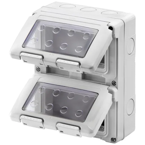 Doza aplicata IP55 verticala 8(2X4) module Gewiss System GW27051