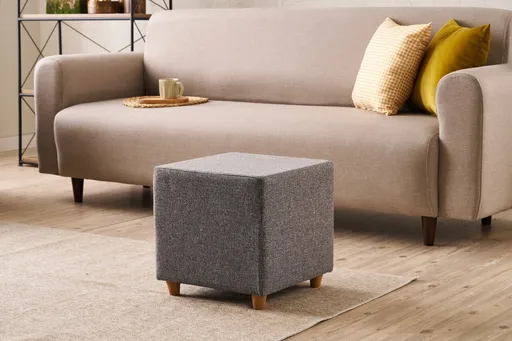 Taburet, Atelier del Sofa, 825BLC5163, Lemn, Antracit