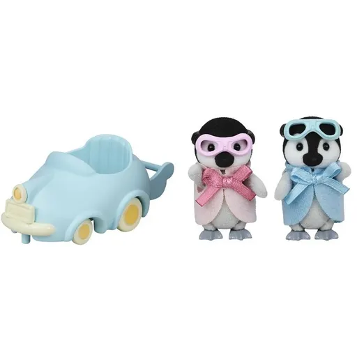 Pinguinii gemeni cu mașină Sylvanian Families