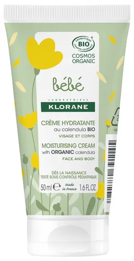 Klorane Cremă hidratantă cu gălbenele bio Bebe (Moisturising Cream) 50 ml