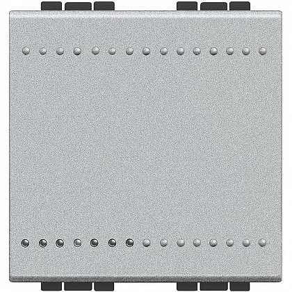 Intrerupator simplu 2 module 16A Living Light Bticino NT4001M2N, argintiu