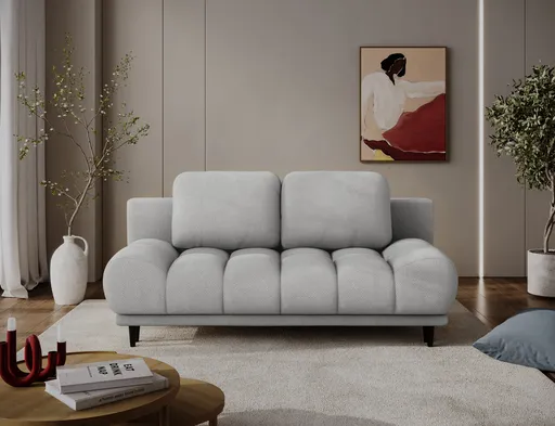 Canapea extensibila 2 locuri ELTAP, Guavio, 210x77x97 cm, lemn/poliester, gri