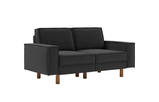 Canapea 2 locuri, Atelier del Sofa, 918CMF1223, Otel, Gri noapte / Nuc