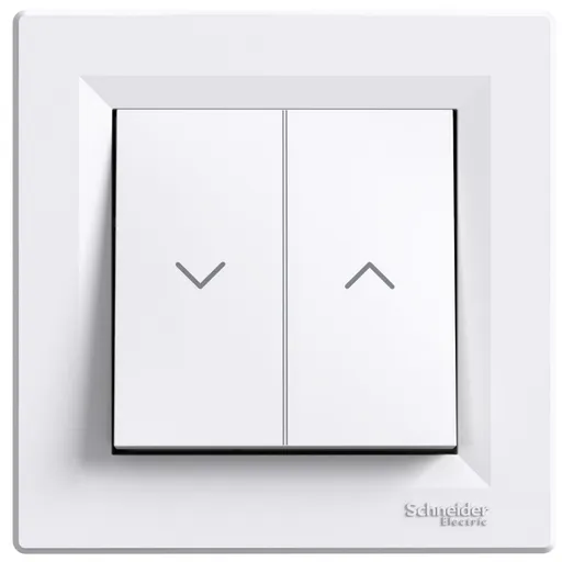 Intrerupator jaluzele alb, fara surub Schneider Asfora EPH1300121, alb