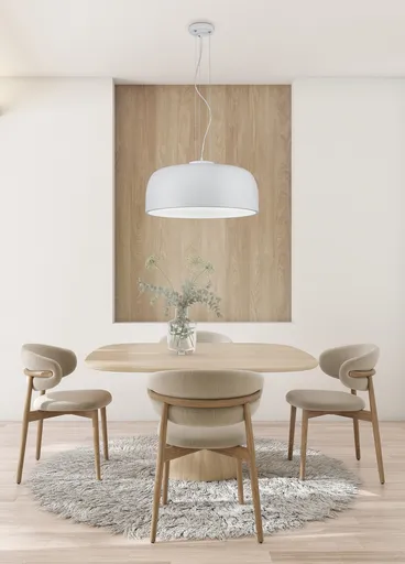 Lustra Baron, TRIO, 52x150 cm, 40W, 4x E27, metal, alb mat