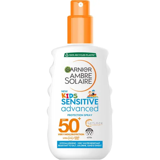 Garnier Spray de protecție pentru copii pentru piele sensibilă SPF 50+ Ambre Solaire (Protection Spray) 150 ml