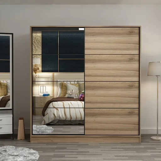 Dulap pentru haine, Hanah Home, Kale, 180x210x52 cm, Dore