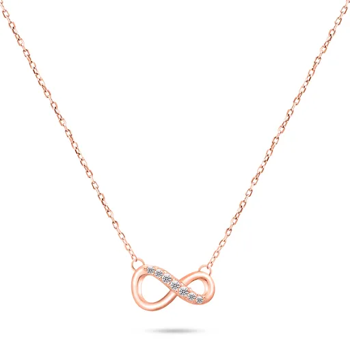 Brilio Silver Colier bronz Infinit cu pietre de zircon NCL76R