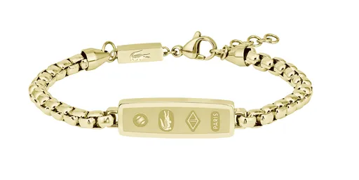 Lacoste Brățară din oțel placată cu aur pentru bărbați District 2040539