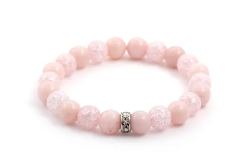 Agato Brățară cu mărgele din jad și cristal sintetic MINK04 / 17