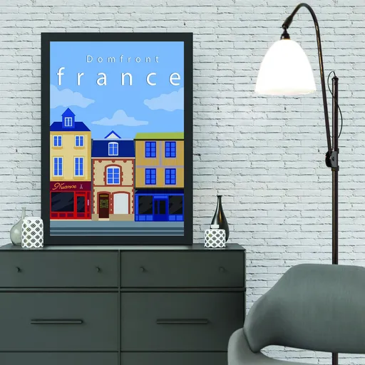 Tablou decorativ, Domfront (55 x 75), Polistiren, Multicolor