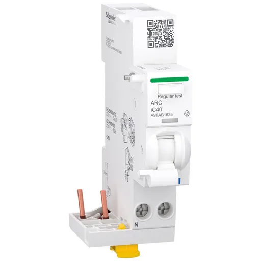 Acti9 AFDD, Bloc auxiliar detectie arc electric, 25A, pentru iC40 1P+N Schneider A9TAB1625