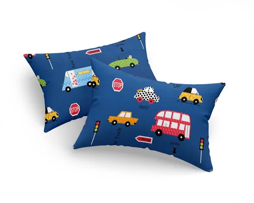 Set 2 fete de perna, L'essentiel Maison, Paula, 65% bumbac/35% poliester, Albastru