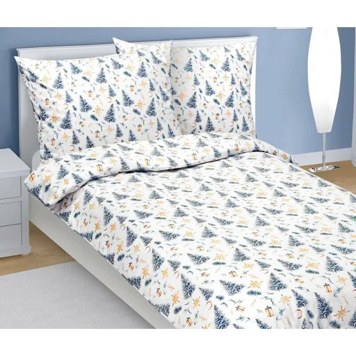 Bellatex Lenjerie de pat din bumbac de Crăciun Pom de Crăciun, 140 x 200 cm, 70 x 90 cm