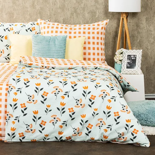 Lenjerie pat 4Home Spring bumbac creponat, 220 x 200 cm, 2 buc. 70 x 90 cm