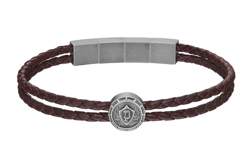 Police Brățară dublă din piele pentru bărbați Crest PEAGB0023303