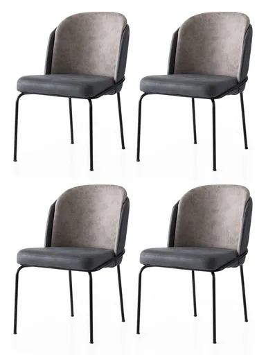 Set scaune 4 piese, Hanah Home, Dore, Aur / Antracit