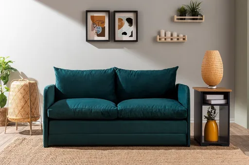 Canapea extensibila 2 locuri, Atelier del Sofa, 859FTN2885, Verde petrol