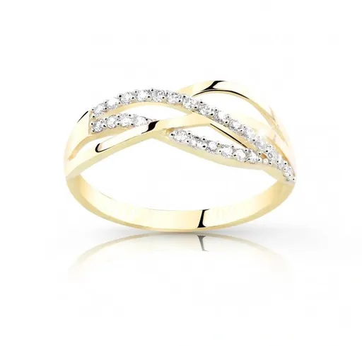 Cutie Jewellery Inel frumos din aur galben cu zirconiu cubic Z8036-10-X-1 56 mm