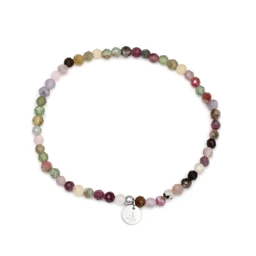 Agato Brățară pentru femei cu mărgele de turmalină colorate POL-B09/17G