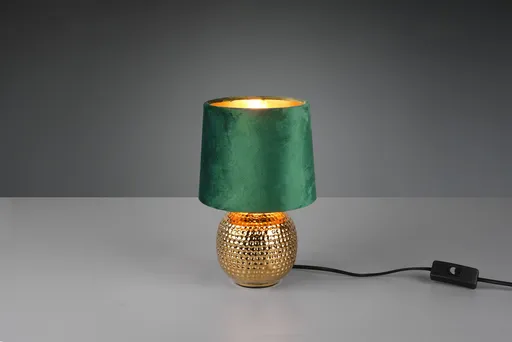 Lampa de masa Sophia, RL, 16x26 cm, 40W, 1x E14, ceramica, auriu/verde