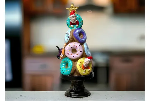 Decoratiune, CY0668, 10x10x32 cm, Poliester, Multicolor