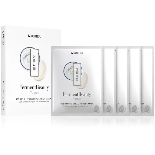 KORIKA Set de măști de foi hidratante FermentBeauty Yogurt 5 x 23 g