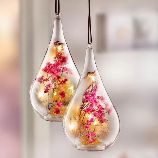 Decorațiune LED Flora, set de 2