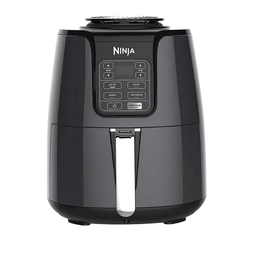 Friteuza cu aer cald NINJA AF100EU, 1550W, 3.8L, 4 functii, fara BPA, Negru/gri