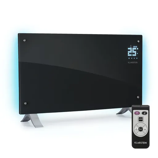 Klarstein Bornholm Curved Ambient, încălzitor cu convecție, 1000/2000 W, negru