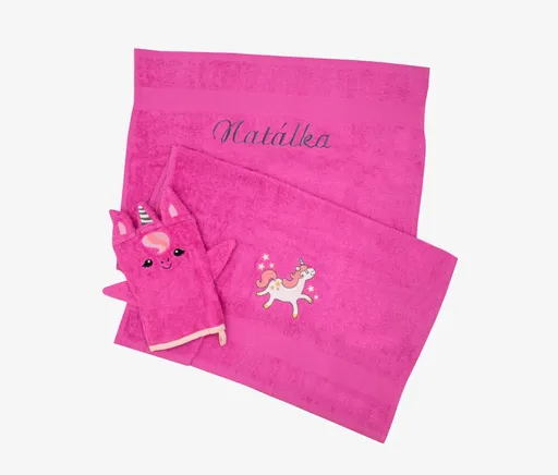 Set de baie pentru copii, cu broderie