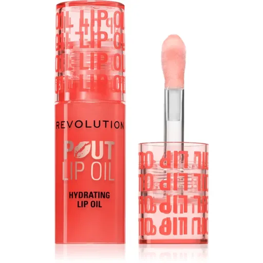 Makeup Revolution Pout Lip ulei pentru buze cu efect de hidratare culoare Peach 3 ml
