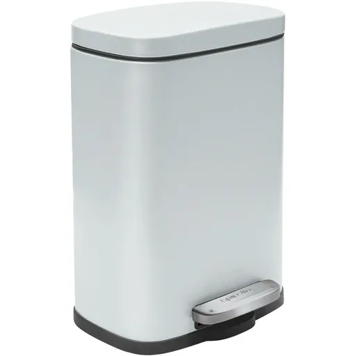 Coș de gunoi cu pedală soft-close Spirella Akira 12 l, alb mat, alb, 12 l