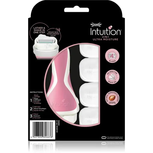 Wilkinson Sword Intuition 2in1 Ultra Moisture Razor aparat de ras + rezervă 5 pc