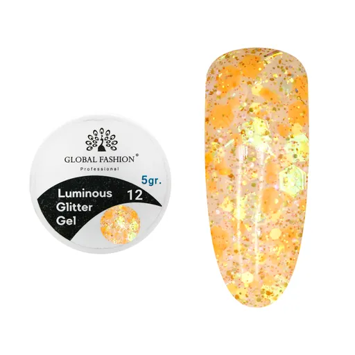 Gel Luminous Glitter Hexagon 5g, Nr. 12, TPO Free