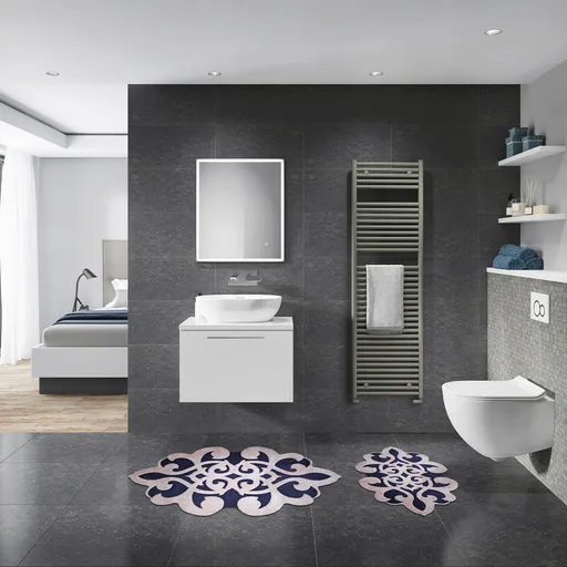 Set covorase de baie, L'essentiel Maison, 21010215Sy, Roz / Albastru Marin