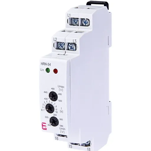Releu monitorizare si control Umax si Umin, succesiune faza, eroare faza 8A 400V HRN-54 Eti 002471416