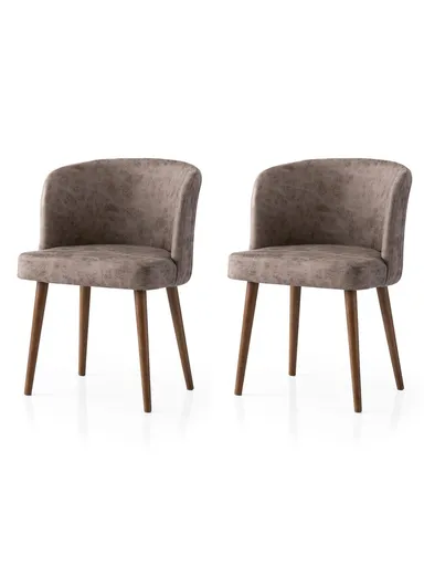 Set scaune 2 piese, Hanah Home, Zen, Negru / nurcă