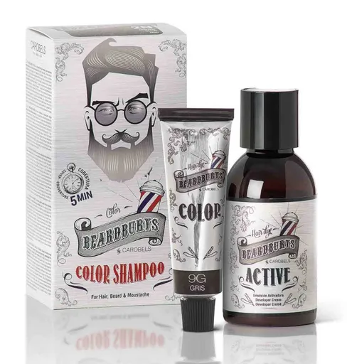 Sampon Nuantator Gri pentru Par, Barba si Mustata - 9G - Beardburys