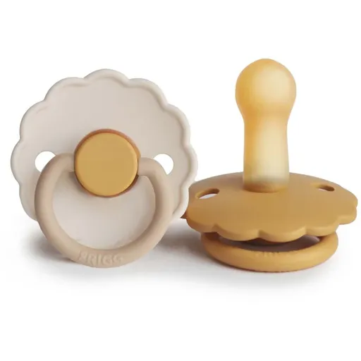 FRIGG Daisy Size 2:6-18 months suzetă Chamomile/Honey gold 2 buc